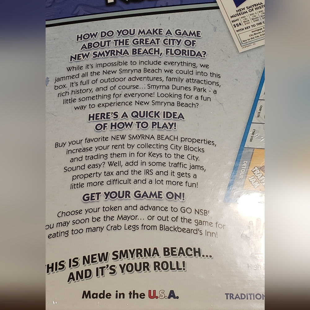 New Smyrna Beach Monopy Game - Picture 4 of 4